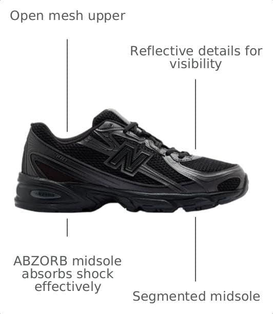 ZAPATILLAS New Balance 740 negro/negro hombre 29 cm / mujer 31 cm