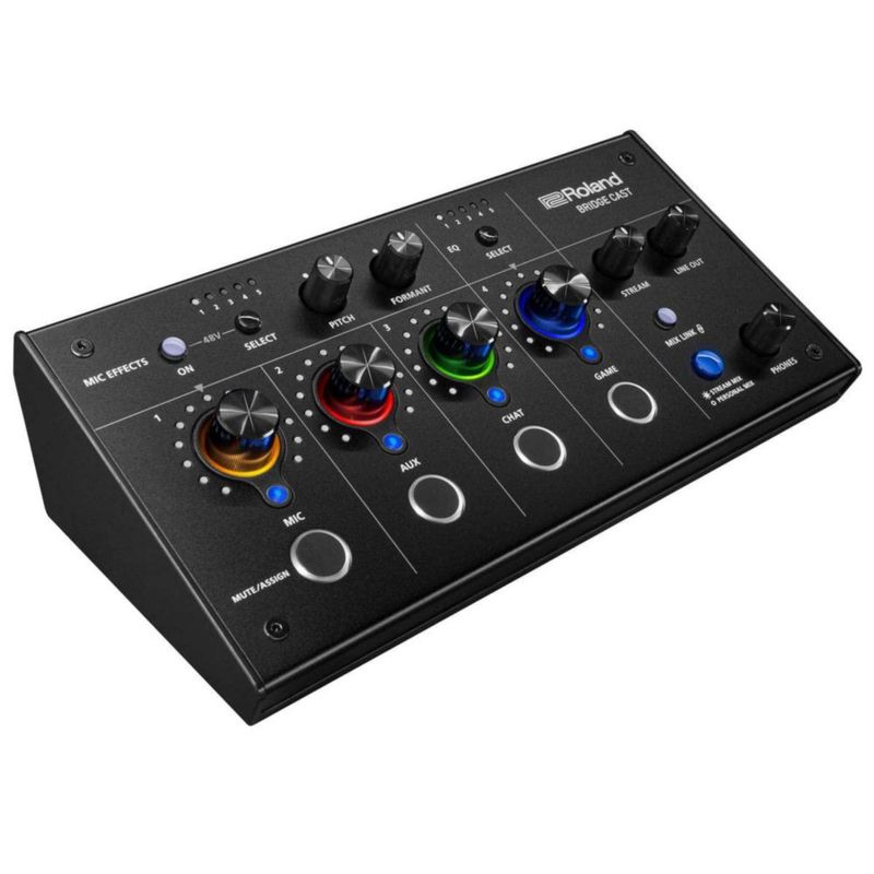 Mezclador de audio Roland BRIDGE CAST USB‑C negro 32‑bit DSP