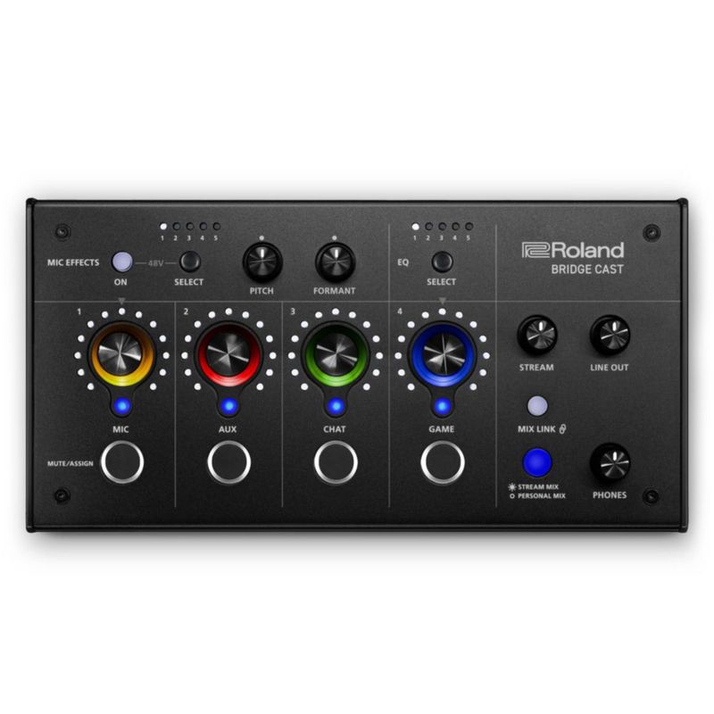 Mezclador de audio Roland BRIDGE CAST USB‑C negro 32‑bit DSP