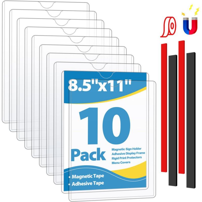 Porta Señales VAIIGO Pack de 10 21 x 28 cm Magnético/Adhesivo