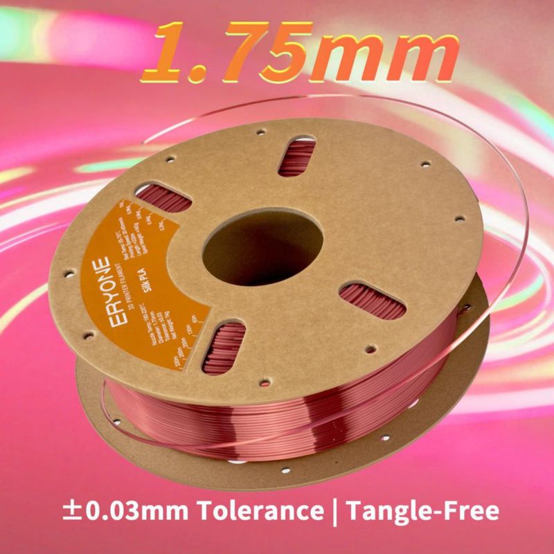 Filamento PLA ERYONE 175 mm 1 kg Crimson Red Silk
