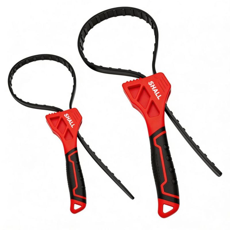 Llave de correa SHALL 10 cm/15 cm ajustable de goma – juego de 2 uds.