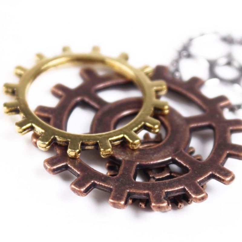 Colgantes de engranajes metálicos steampunk de colores surtidos 100 g BIHRTC