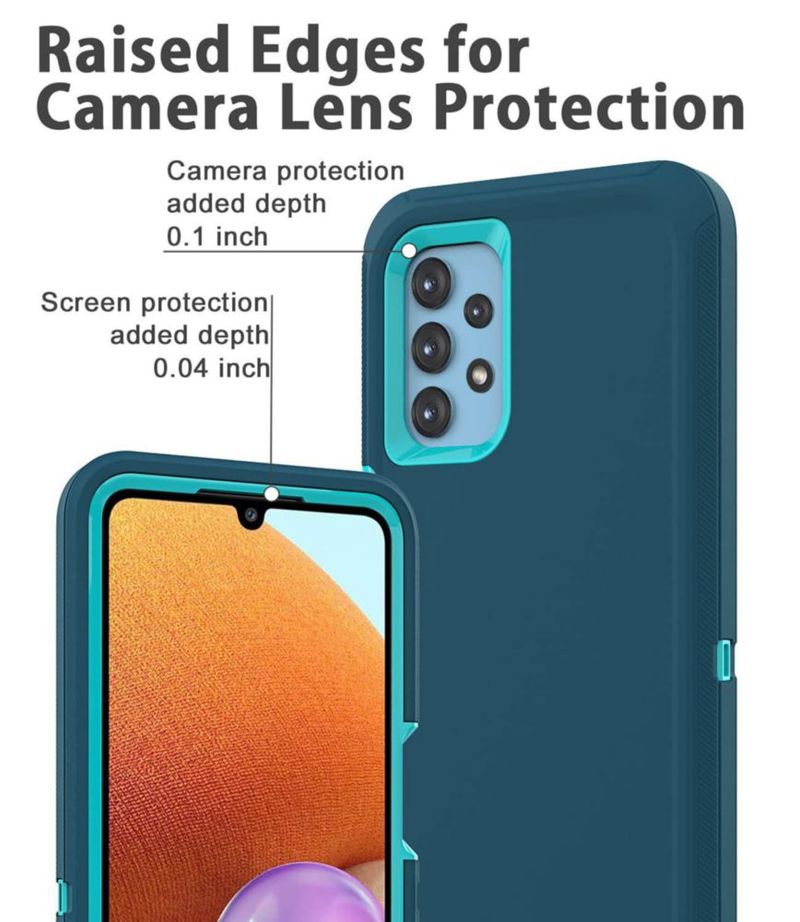 Funda Comboproof para Samsung Galaxy A32 5G a prueba de golpes - Azul