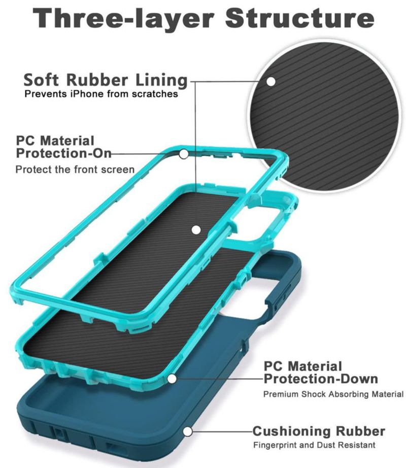 Funda Comboproof para Samsung Galaxy A32 5G a prueba de golpes - Azul