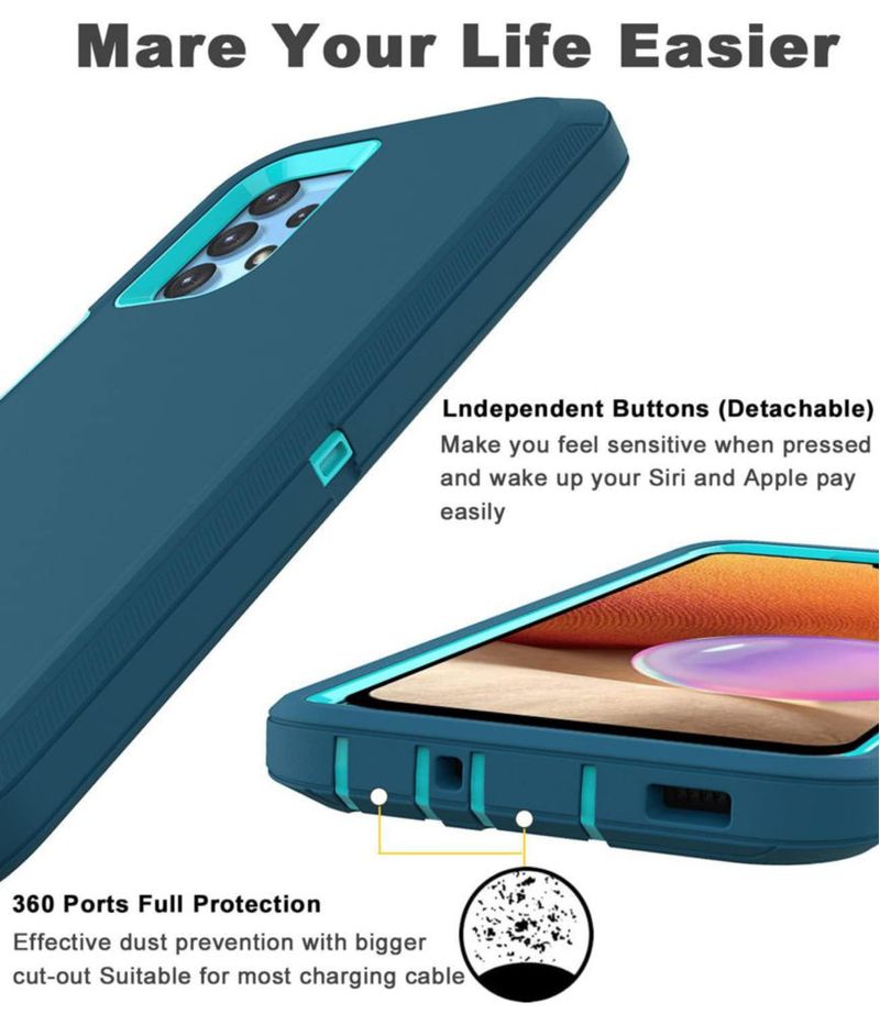 Funda Comboproof para Samsung Galaxy A32 5G a prueba de golpes - Azul