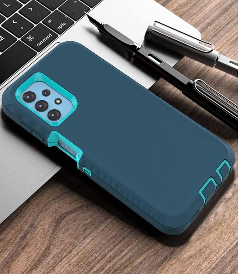 Funda Comboproof para Samsung Galaxy A32 5G a prueba de golpes - Azul