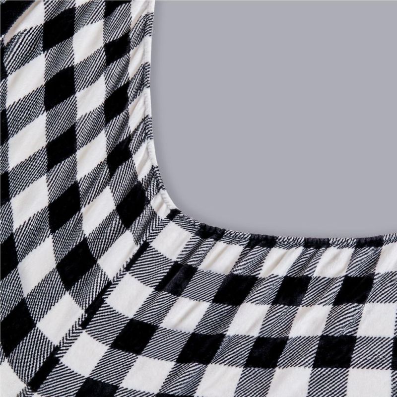 Juego de sábanas BEDELITE Full negro/blanco de 4 piezas