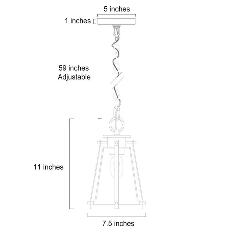Lámpara colgante KSANA 19 cm Bronce con vidrio de semillas