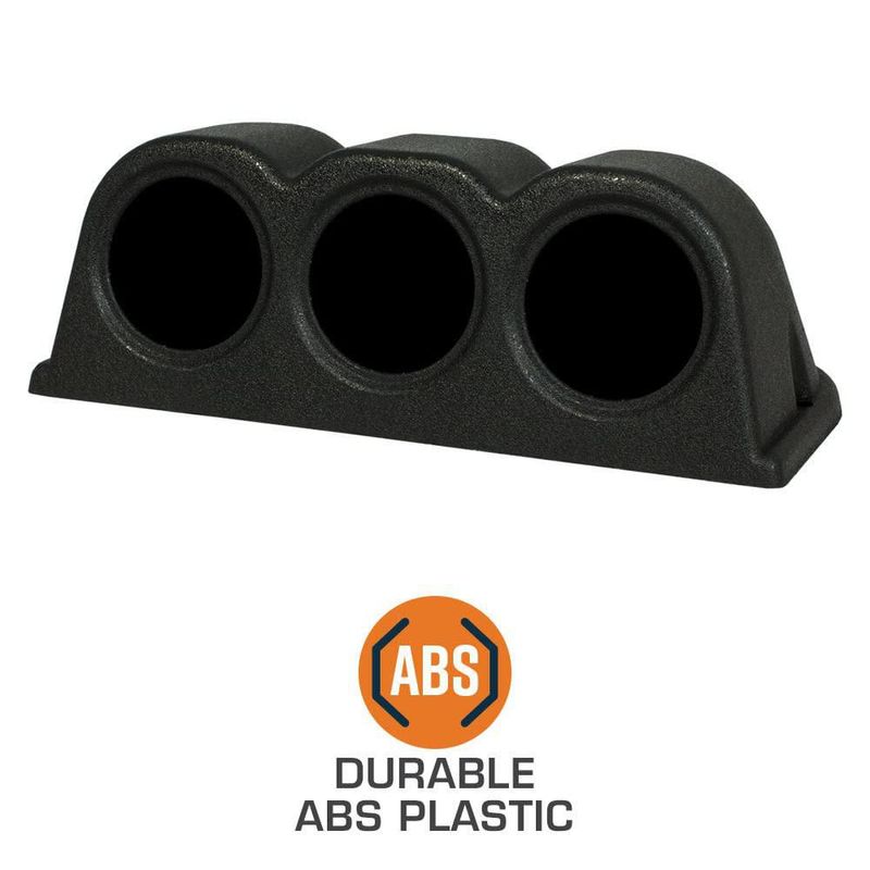 Soporte de Medidores GlowShift Negro Triple 11 cm x 24 cm