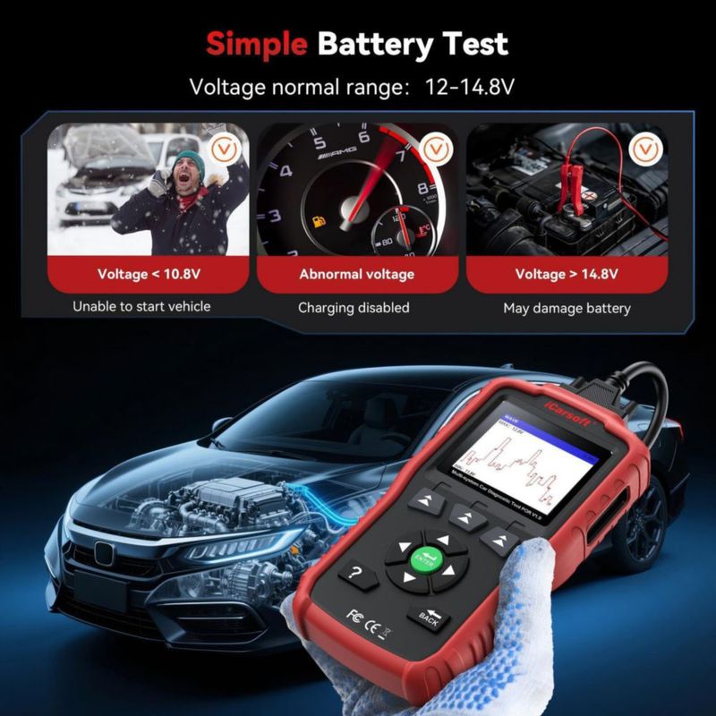 Escáner iCarsoft POR V1.0 para Porsche 1996‑2025 – Reinicio de Aceite/SAS