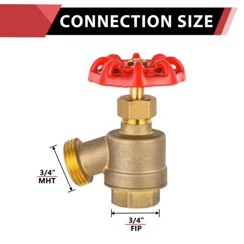 Válvula EFIELD 3/4" FIP x 3/4" MHT de Nariz Curvada (2 unidades)
