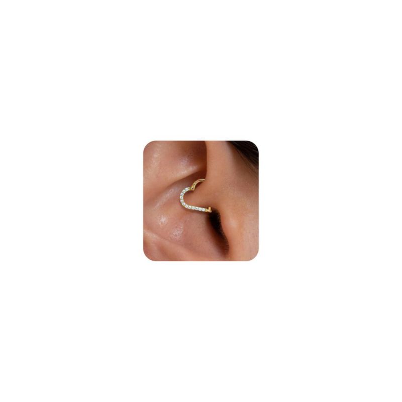 Arete ShineRose 8 mm/10 mm/12 mm 16G/18G CZ Plata/Oro