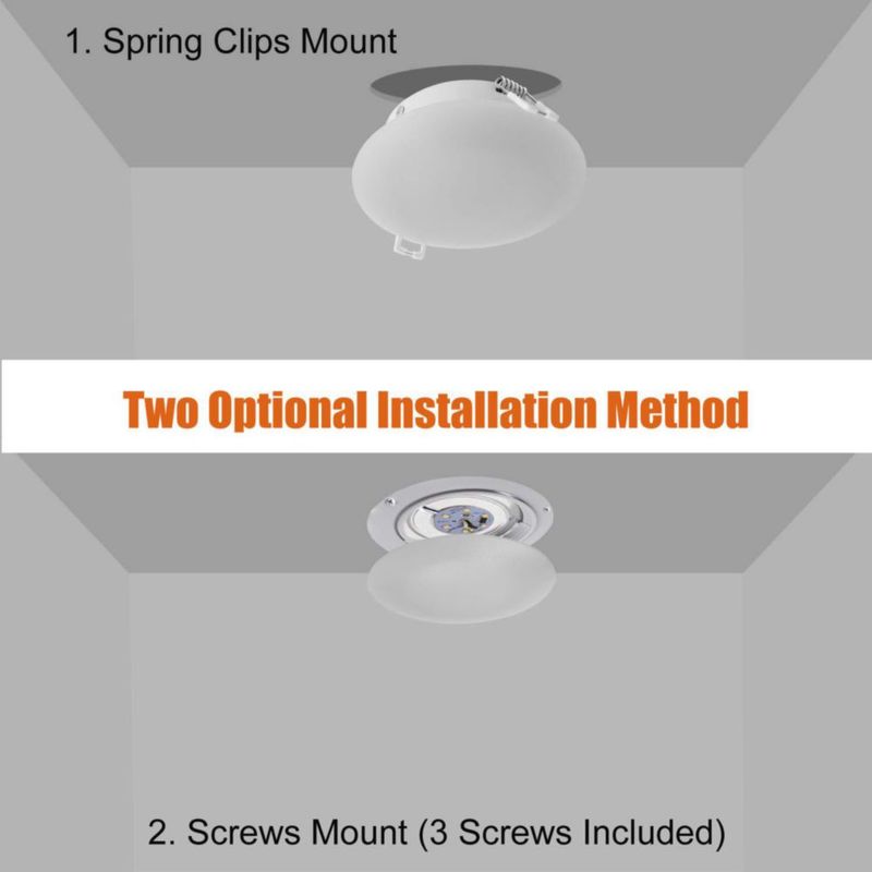 Luz LED tipo puck Facon 11 cm 12 V pack de 6 3400 K aluminio