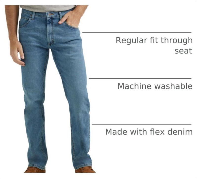 Jeans Wrangler Corte Regular 81 cm x 188 cm Azul Vintage Flex