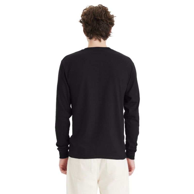 CAMISETA Hanes Essentials X-Large negra de manga larga (paquete de 4)