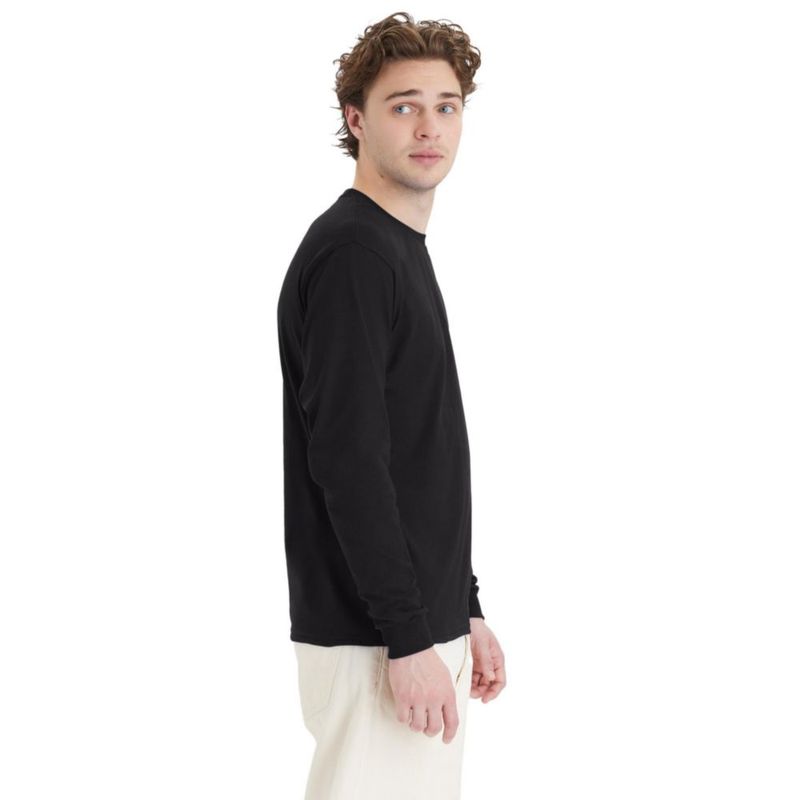 CAMISETA Hanes Essentials X-Large negra de manga larga (paquete de 4)