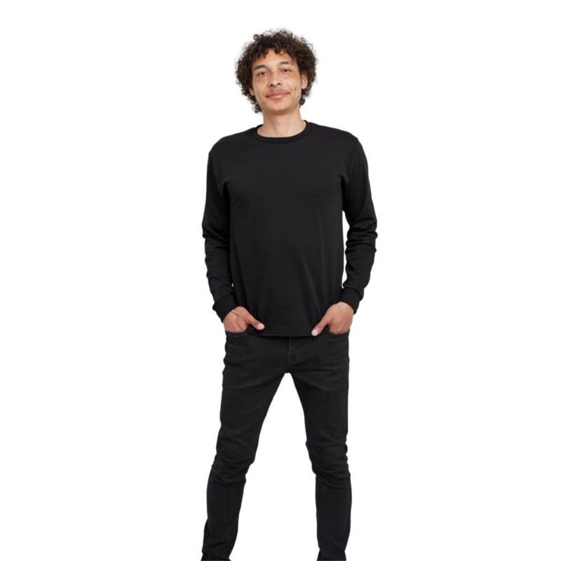 CAMISETA Hanes Essentials X-Large negra de manga larga (paquete de 4)