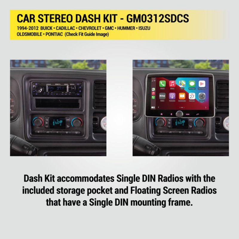 Kit de instalación de radio Scosche GM0312SDCS 1994-2012 GM