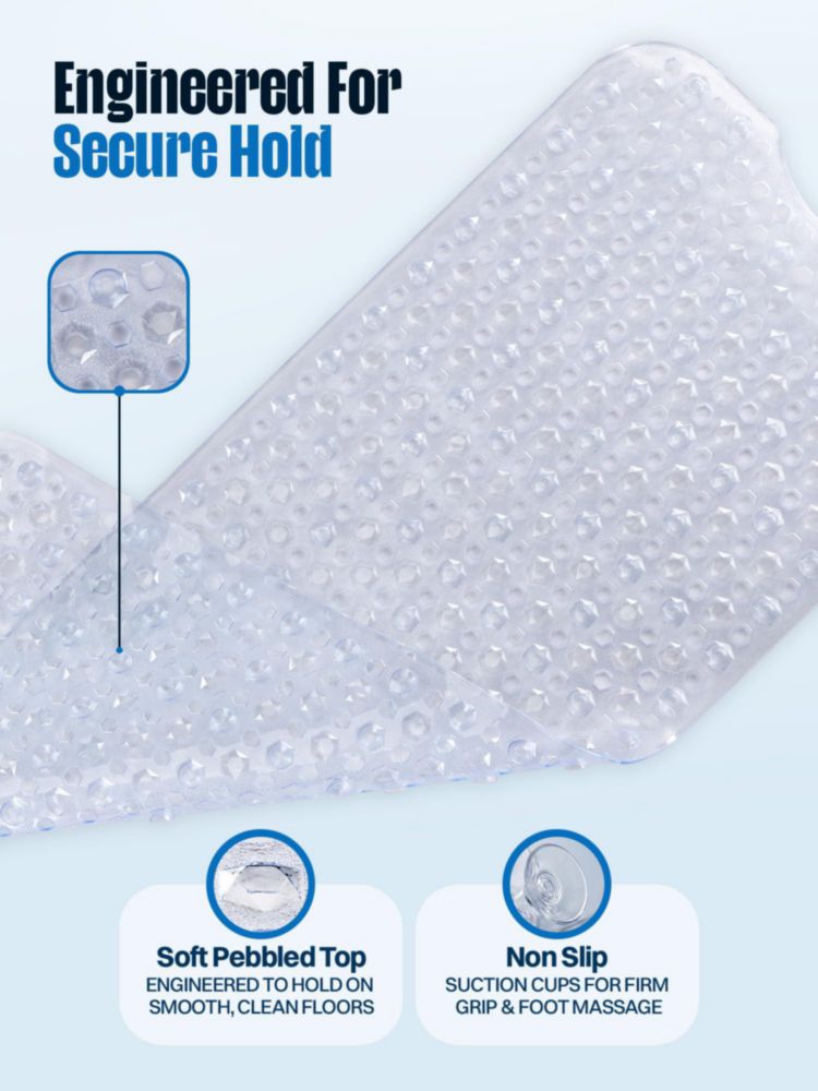 Alfombra de Baño Utopia Home 102x41 cm Antideslizante Transparente