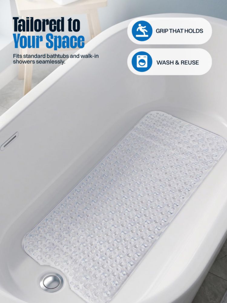 Alfombra de Baño Utopia Home 102x41 cm Antideslizante Transparente