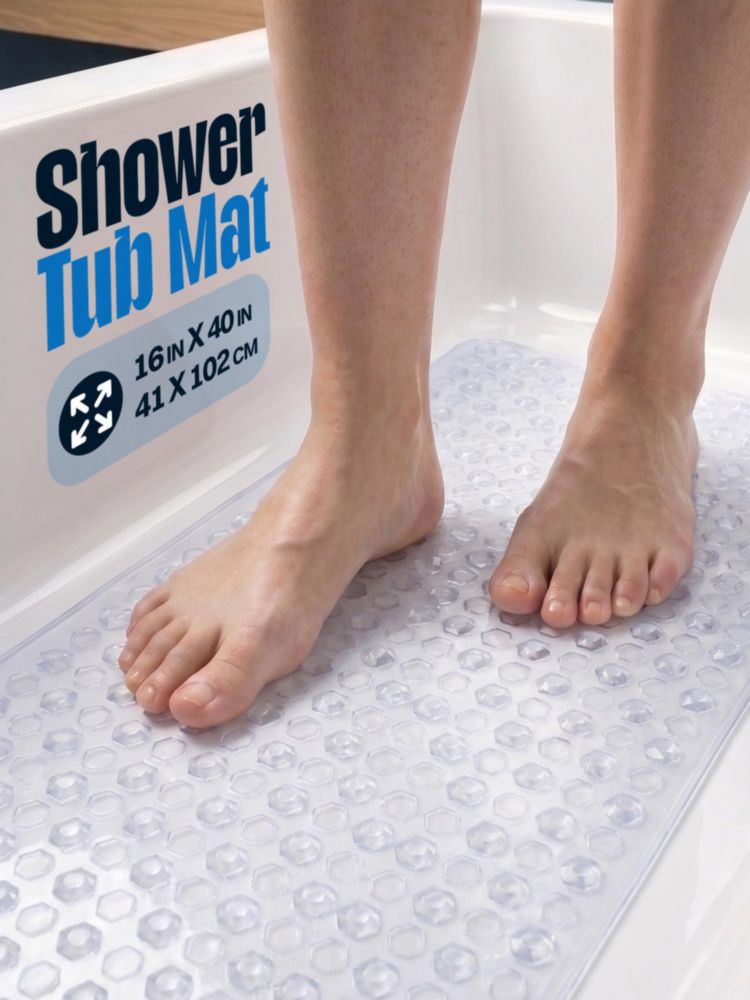 Alfombra de Baño Utopia Home 102x41 cm Antideslizante Transparente