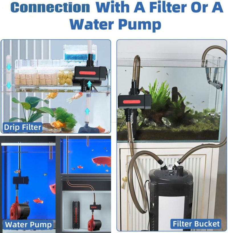 Clarificador de Agua para Acuario con Luz UVC JackSuper de 24 cm