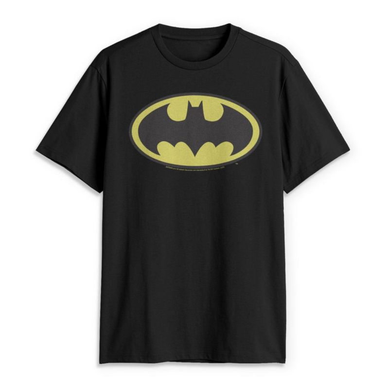 Camiseta DC Comics negra talla S con logo de Batman