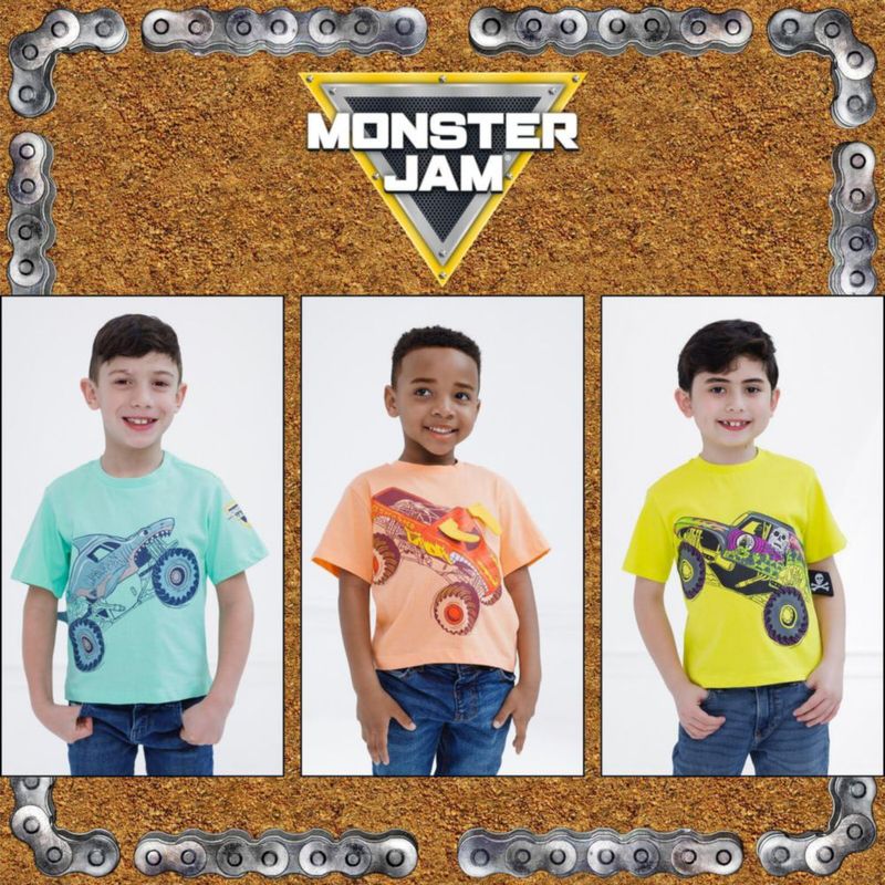 Camiseta Monster Jam 4T Aqua Megalodon 3D Novedad