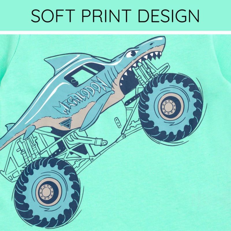 Camiseta Monster Jam 4T Aqua Megalodon 3D Novedad