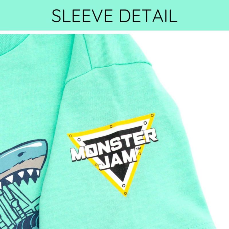 Camiseta Monster Jam 4T Aqua Megalodon 3D Novedad