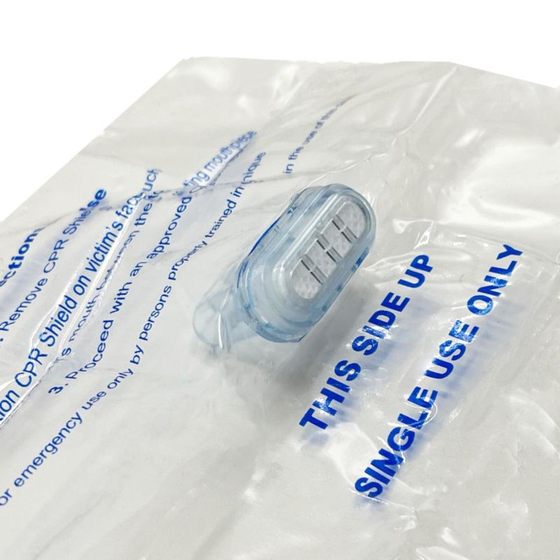 Escudo de RCP WNL Products Pack de 10 con Válvula Unidireccional