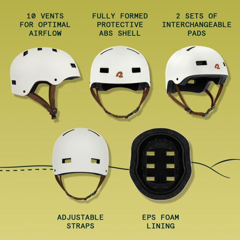 Casco Retrospec Dakota Talla Pequeña Mate Color Cáscara de Huevo