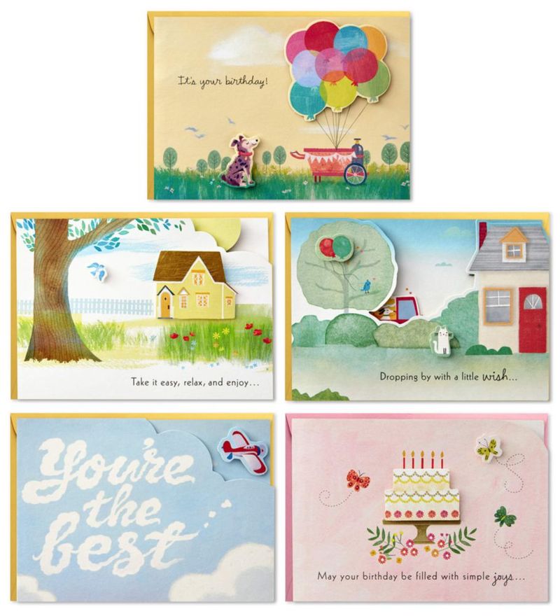 Tarjetas de cumpleaños Hallmark – Pack de 5 diseños pop‑up
