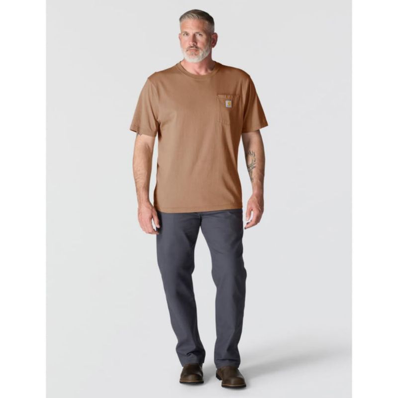 Camiseta Carhartt K87 con bolsillo talla Small color Italian Clay