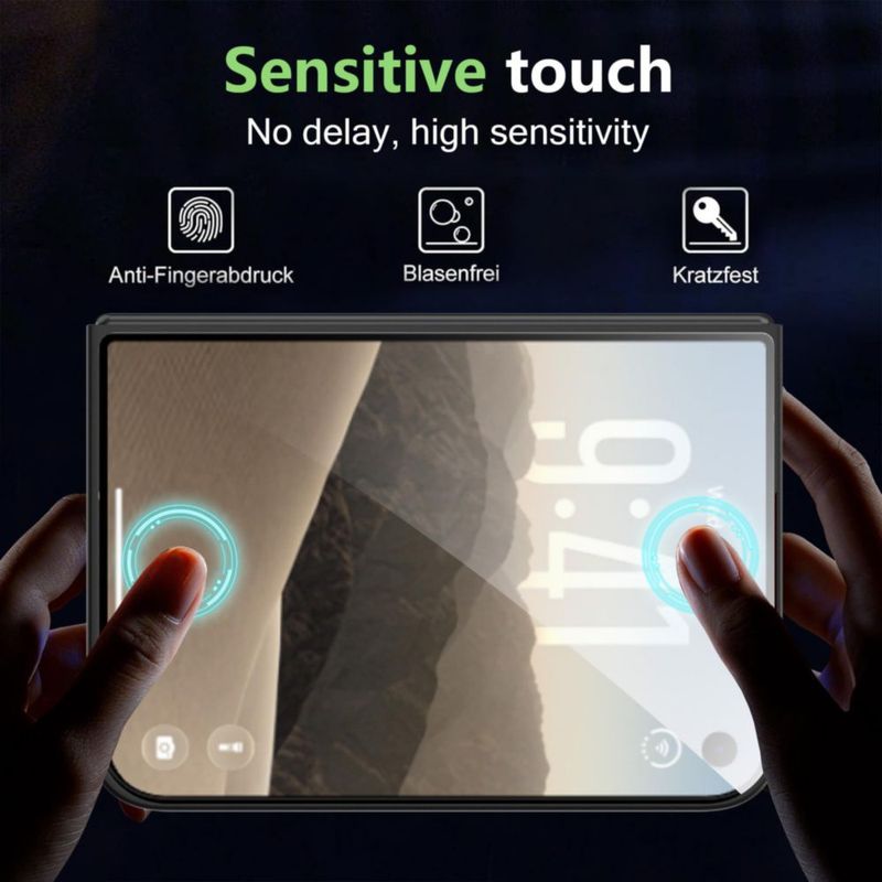 Protector de pantalla Suttkue Duo para iPhone plegable con vidrio para cámara
