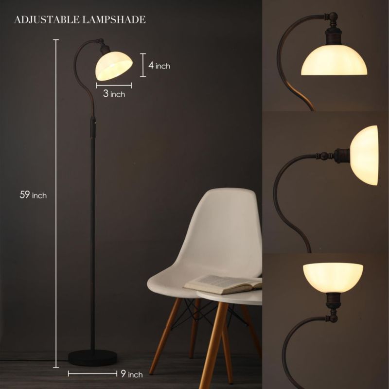 Lámpara de pie O'Bright Touch Dimming en bronce pulido al aceite