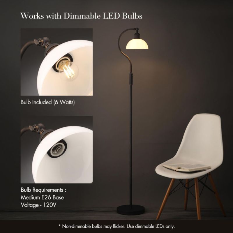 Lámpara de pie O'Bright Touch Dimming en bronce pulido al aceite