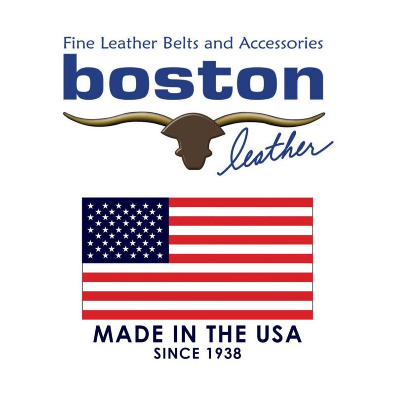 Cinturón Boston Leather 38 mm Negro 6547-1-BLK