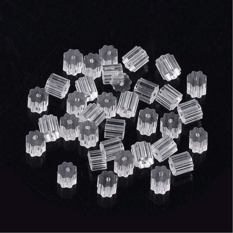 Tapones para pendientes KASBEE de silicona transparentes 1000 uds