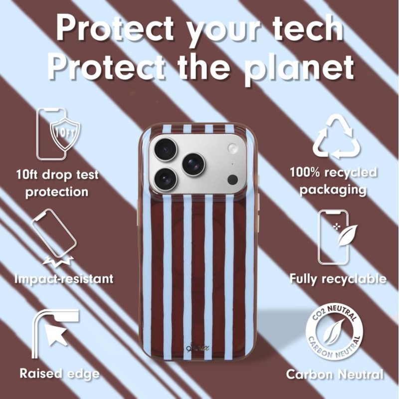 Funda Sonix para iPhone 18/17 Pro Max con rayas marrón y azul
