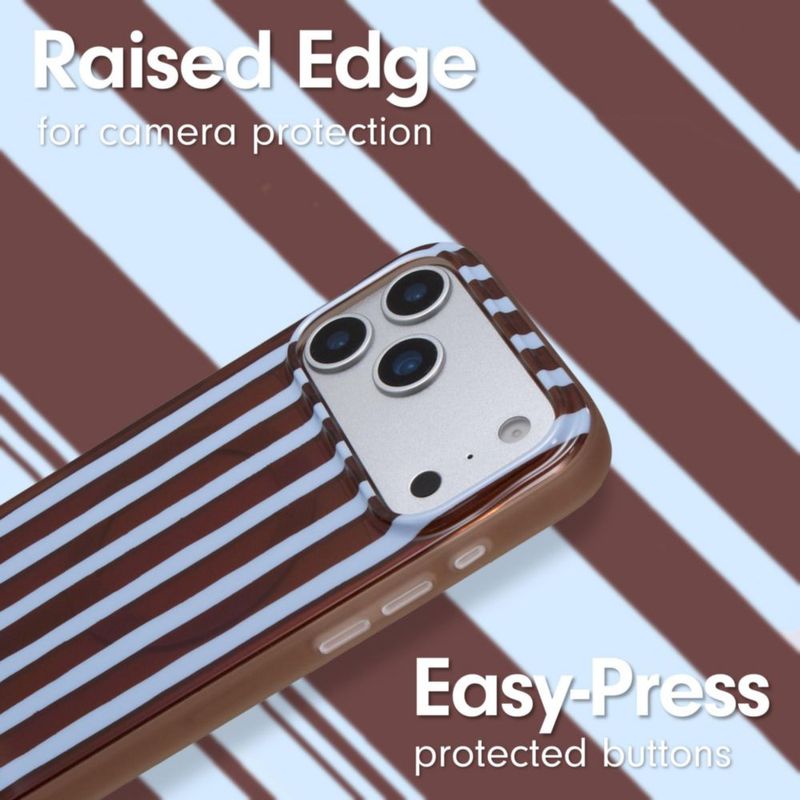 Funda Sonix para iPhone 18/17 Pro Max con rayas marrón y azul
