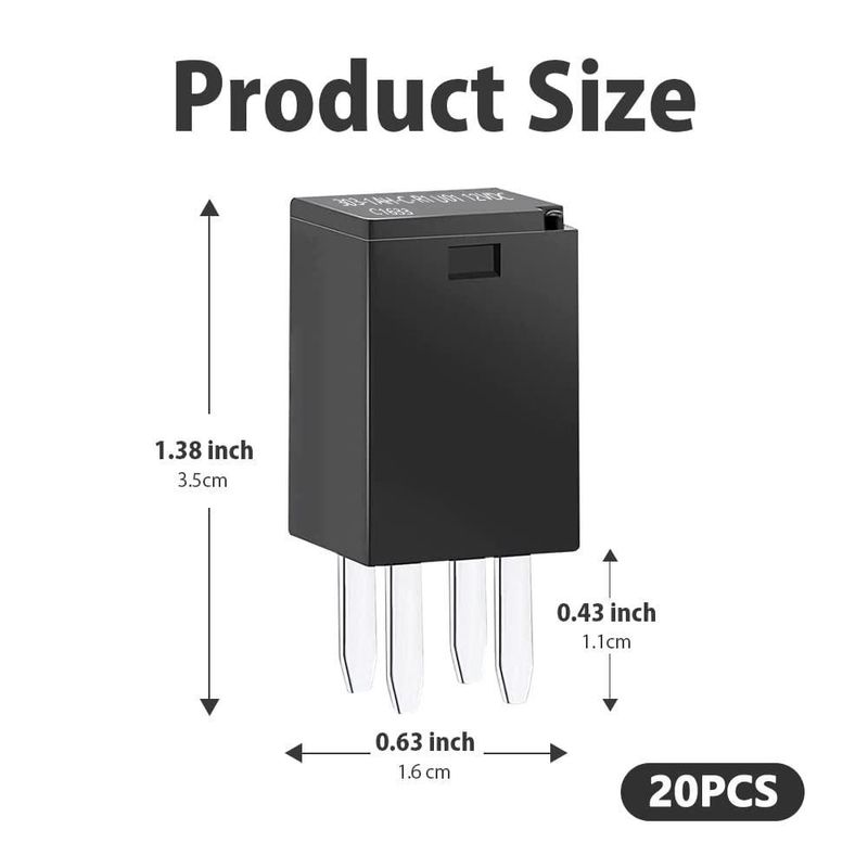 Relé JOINAP 303-1AH 12VDC 20A SPNO - Pack de 20 unidades