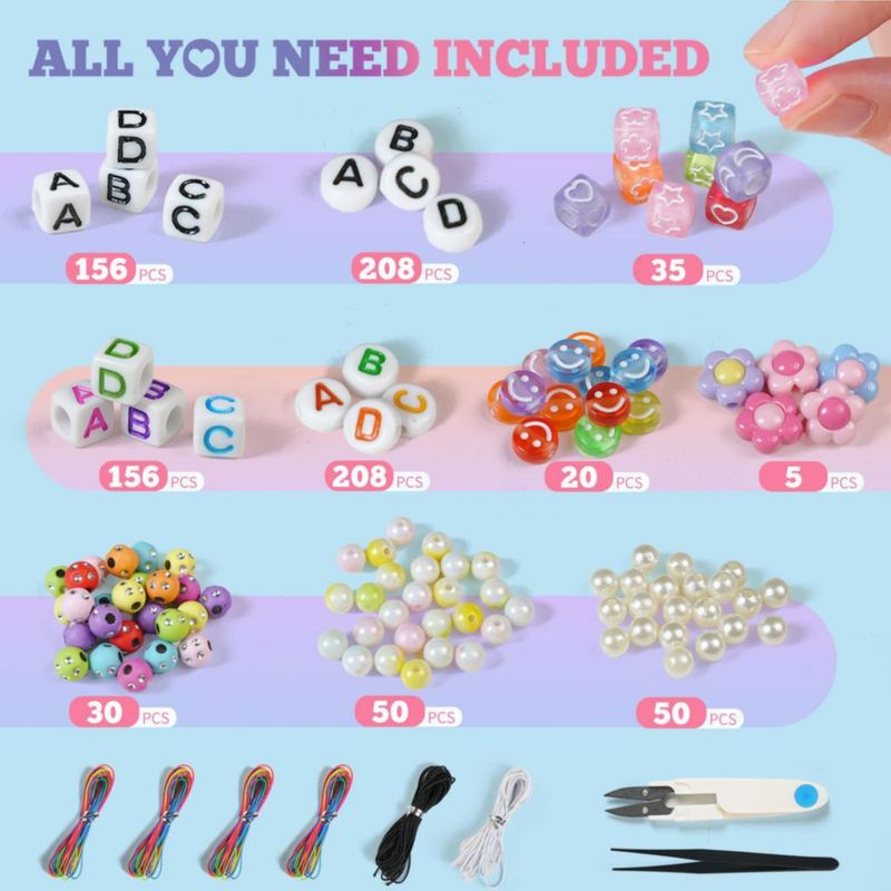 Kit de cuentas Lynnmos 4400 piezas 110 colores DIY manualidades regalo