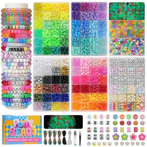 Kit de cuentas Lynnmos 4400 piezas 110 colores DIY manualidades regalo