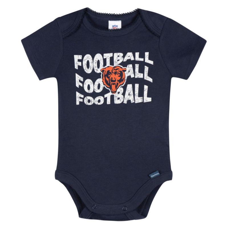 Bodys Gerber Bebé Niña Chicago Bears 6‑12 meses (Pack de 3)