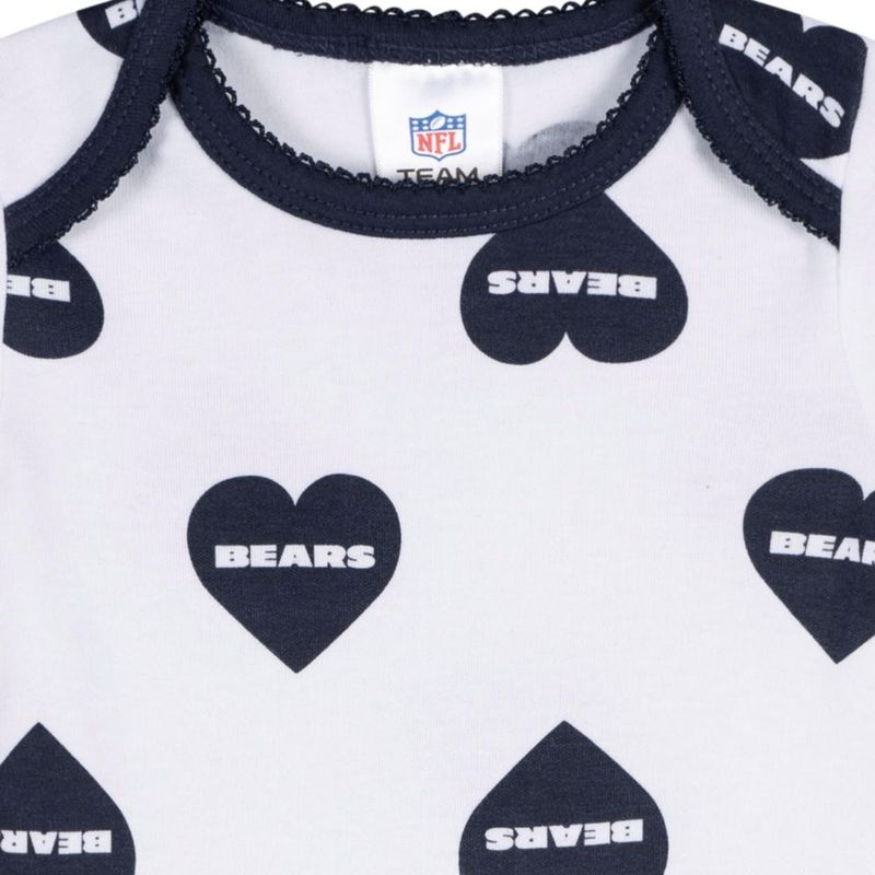 Bodys Gerber Bebé Niña Chicago Bears 6‑12 meses (Pack de 3)