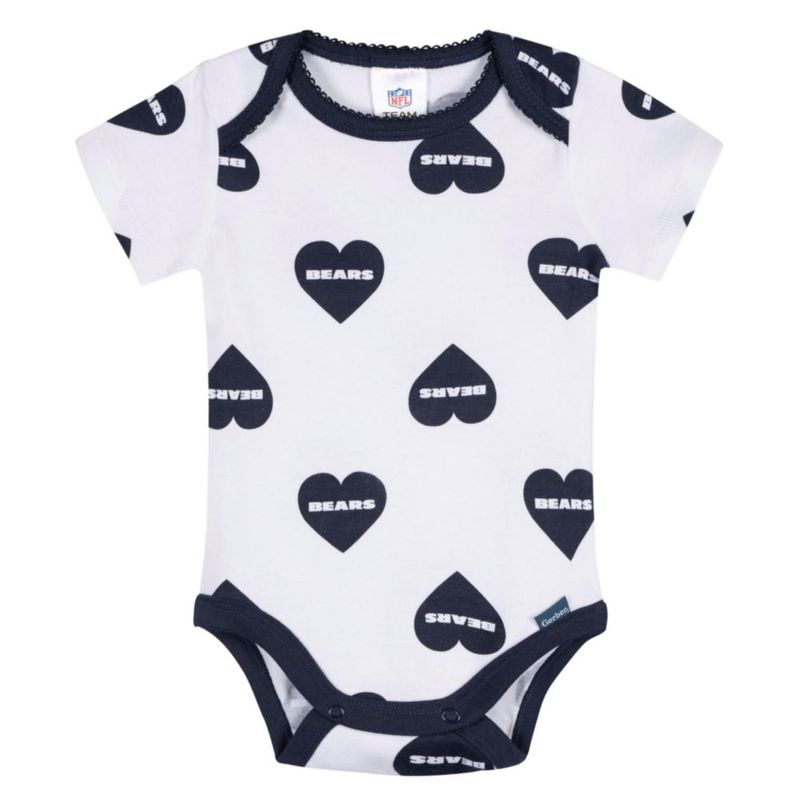 Bodys Gerber Bebé Niña Chicago Bears 6‑12 meses (Pack de 3)