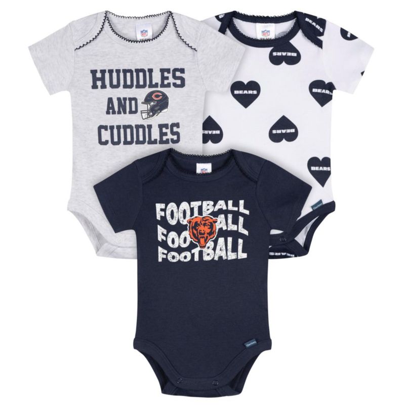 Bodys Gerber Bebé Niña Chicago Bears 6‑12 meses (Pack de 3)