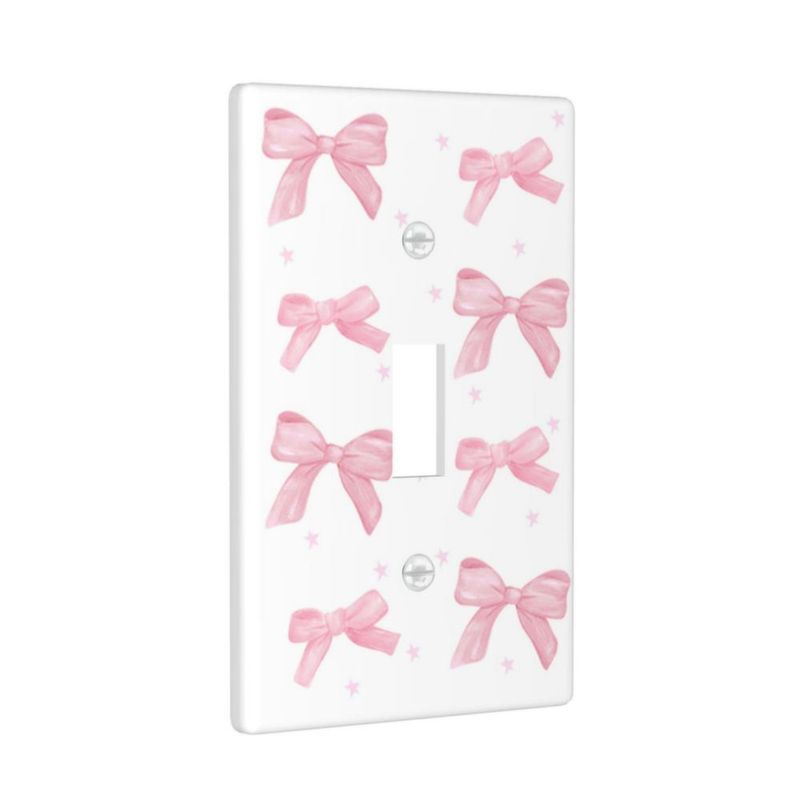 Placa de pared TESMODIN 11 cm × 7 cm con diseño de lazo rosa